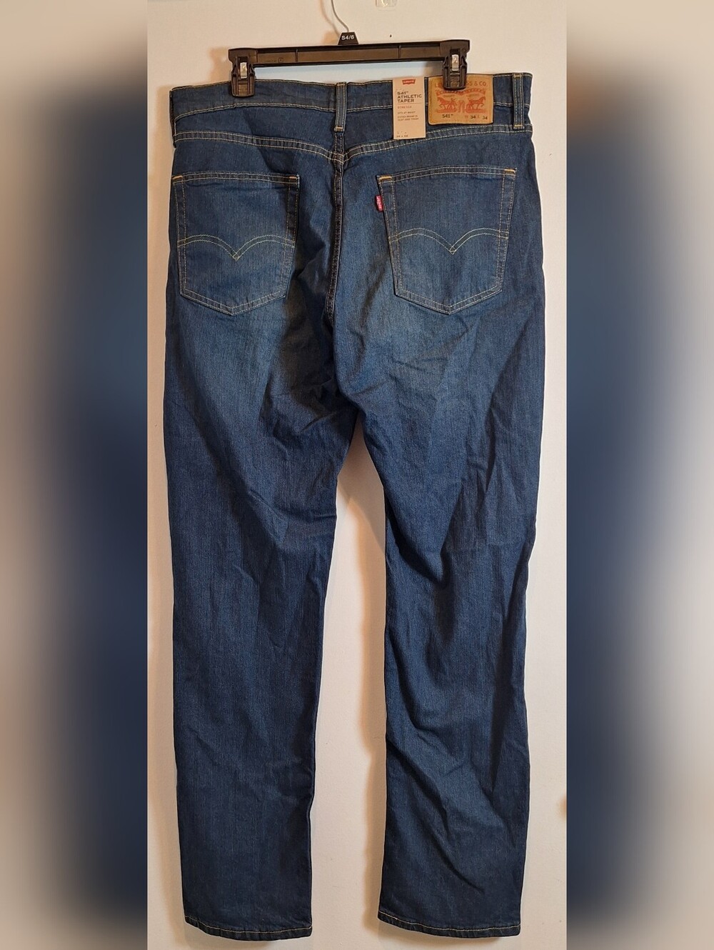 Levi's 541 Jeans Mens 36x34(tag 34x34) Athletic Taper‎ Stretch Blue Jean NWTS